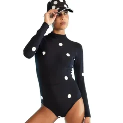 Cynthia Rowley Cruz Wetsuit Black and White Large