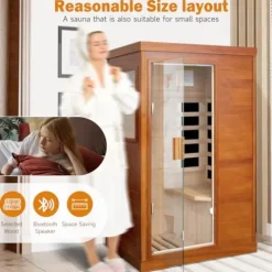 Daleyzay 1 Person Mini Far Infrared Sauna Natural