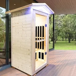 Daleyzay One Person Far Infrared Sauna Natural Finnish Spruce