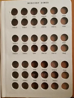 Dansco Coin Album #7123 for Mercury Dimes 1916-1945 Light-Up-17