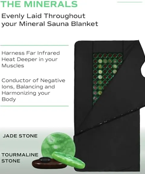 Deep Modality Professional Mineral Edition v1 Infrared Sauna Blanket – Home Sauna for Athletes – Portable Sauna – Far Infrared Sauna – 9 Level Heat Control