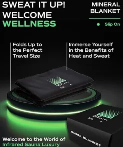 Deep Modality Professional Mineral Edition v1 Infrared Sauna Blanket – Home Sauna for Athletes – Portable Sauna – Far Infrared Sauna – 9 Level Heat Control