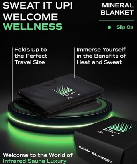 Deep Modality Professional Mineral Edition v1 Infrared Sauna Blanket – Home Sauna for Athletes – Portable Sauna – Far Infrared Sauna – 9 Level Heat Control