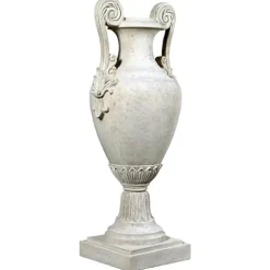Design Toscano Chateau de Fontainebleau Architectural Garden Urn Set of Two Roman Stone