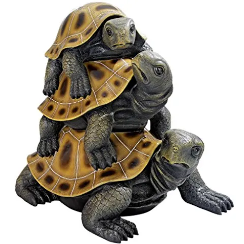Design Toscano Giant Threes a Crowd Turtle Statue Giant