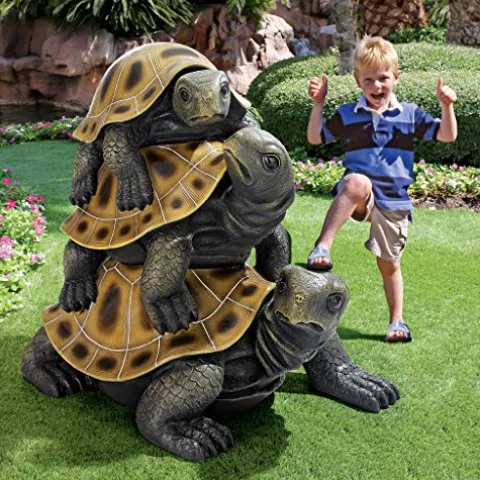 Design Toscano Giant Threes a Crowd Turtle Statue Giant