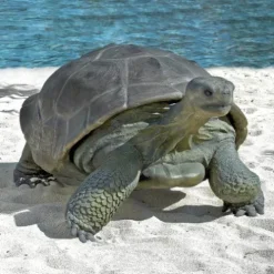 Design Toscano Grand Scale Wildlife Galapagos Tortoise Statue Full Color