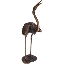 Design Toscano Grande Heron Head Low Cast Bronze Garden Statue Bronze