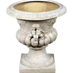 Design Toscano Grape Harvest Cherub Architectural Garden Urn Roman Stone