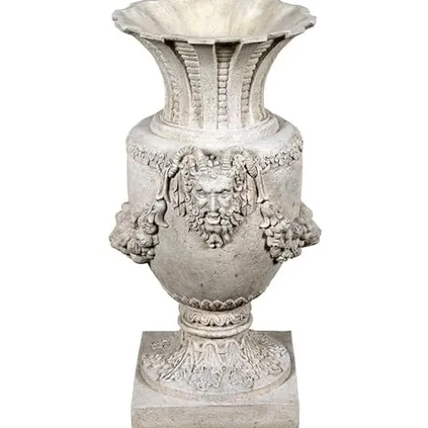 Design Toscano Greek Pan of Olympus Architectural Garden Urn Roman Stone