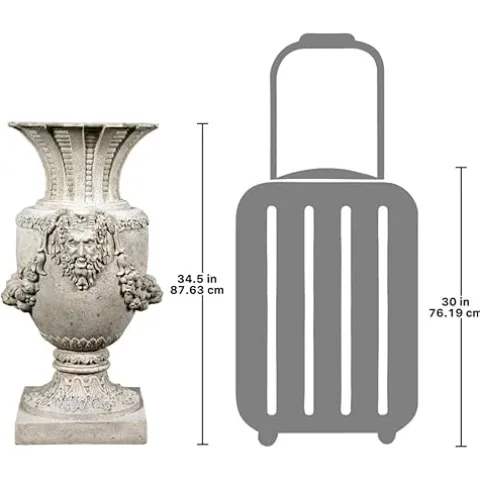 Design Toscano Greek Pan of Olympus Architectural Garden Urn Roman Stone