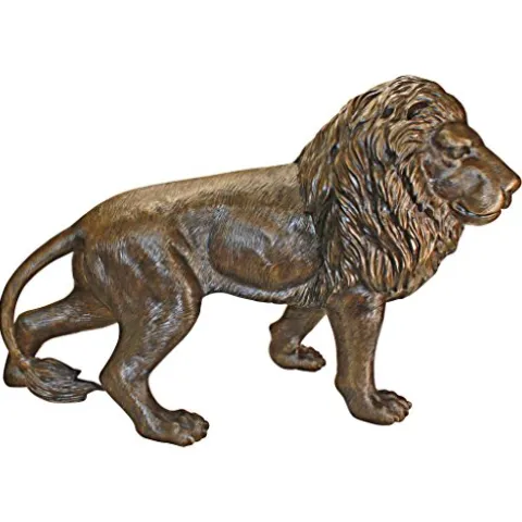 Design Toscano Guardian Lion Cast Bronze Garden Statue Two Tone Bronze & Verdigris