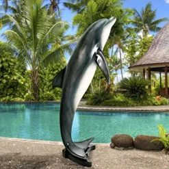 Design Toscano Large Leaping Sea Dolphin Statue Full Color