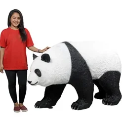 Design Toscano Ling Giant Walking Panda Bear Statue 68″ L x 25.5″ W x 40.5″ H Full Color