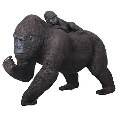 Design Toscano Lowland Gorillas Mother & Child Ape Statues Full Color