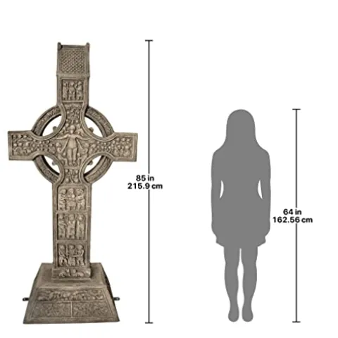 Design Toscano Muiredach High Celtic Cross Grand Scale Statue Gothic Stone