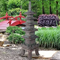 Design Toscano Nara Temple Pagoda Garden Statue 71 Inch Verdigris