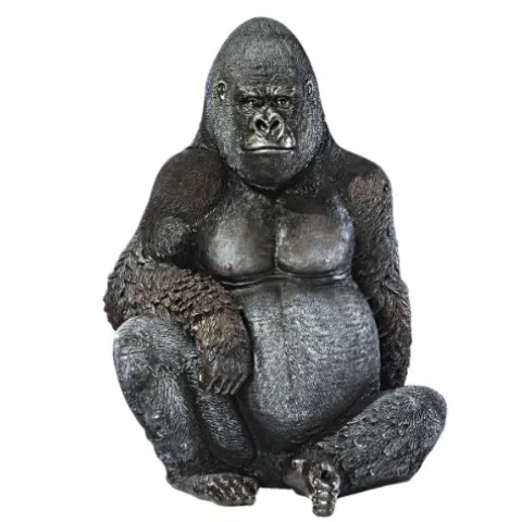 Design Toscano NE9009 Black-back Western Lowland Gorilla Giant Ape Statue Full Color