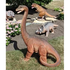 Design Toscano Scaled Jurassic Brachiosaurus Dinosaur Statue Full Color