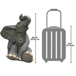 Design Toscano Sitting Baby Elephant Statue Full Color