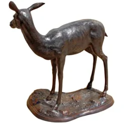 Design Toscano Standing Mother Doe Deer Bronze Cast Garden Statue