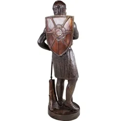 Design Toscano 13th Century Medieval Warrior Soldier Lost Wax Bronze Statue Bronze