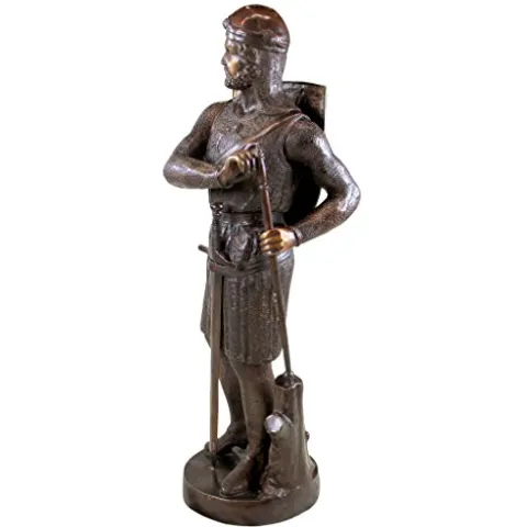 Design Toscano 13th Century Medieval Warrior Soldier Lost Wax Bronze Statue Bronze