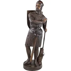 Design Toscano 13th Century Medieval Warrior Soldier Lost Wax Bronze Statue Bronze