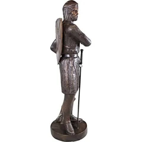 Design Toscano 13th Century Medieval Warrior Soldier Lost Wax Bronze Statue Bronze