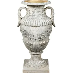 Design Toscano Wine Harvest Oviform Architectural Garden Urn Roman Stone
