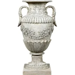 Design Toscano Wine Harvest Oviform Architectural Garden Urn Roman Stone