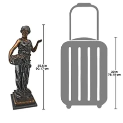 Design Toscano Woman of Nature Indoor/Outdoor Garden Statue 35 inches Tall Heirloom Cast Bronze Green Finish