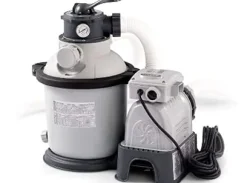 Detailing Connect Above Ground Swimming Pool Set w/Sand Filter Pump & Ladder Gray