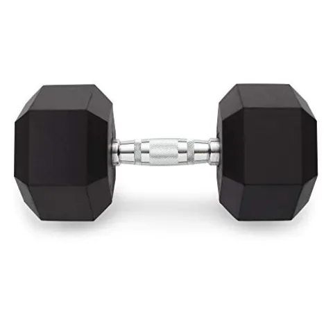 Detroit Weight Co Rubber Coated Hex Dumbbells 115lb Black