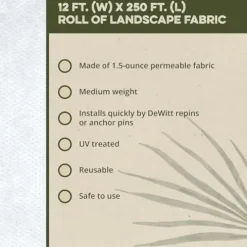 Dewitt N-Sulate 12×250 Feet Heavy Duty Landscape Fabric Winter Protection Blanket (5 Pack)