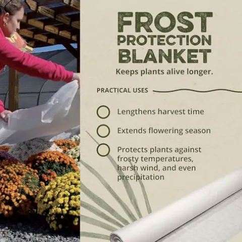 Dewitt N-Sulate 12×250 Feet Heavy Duty Landscape Fabric Winter Protection Blanket (5 Pack)