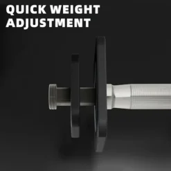 DHT Dynamic Health Tech Dumbbell Barbell Set with Rack Black