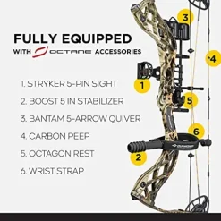 Diamond Archery Deploy SB Compound Bow – Breakup Country – 70 lbs Right Hand Mossy Oak