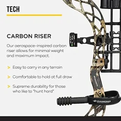 Diamond Archery Deploy SB Compound Bow – Breakup Country – 70 lbs Right Hand Mossy Oak