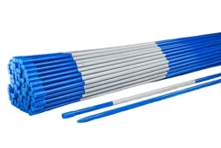 DISCOUNT SNOWSTAKES .COM 4ft Blue Driveway Markers with Hy Viz Reflective Tape