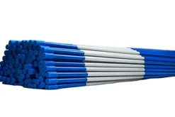 DISCOUNT SNOWSTAKES .COM 4ft Blue Driveway Markers with Hy Viz Reflective Tape