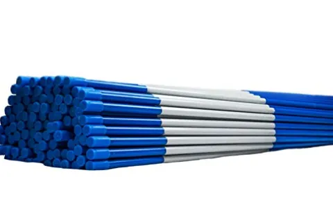 DISCOUNT SNOWSTAKES .COM 4ft Blue Driveway Markers with Reflective Tape