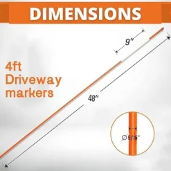DISCOUNT SNOWSTAKES .COM 4ft Pro Snow Stakes Driveway Markers Green