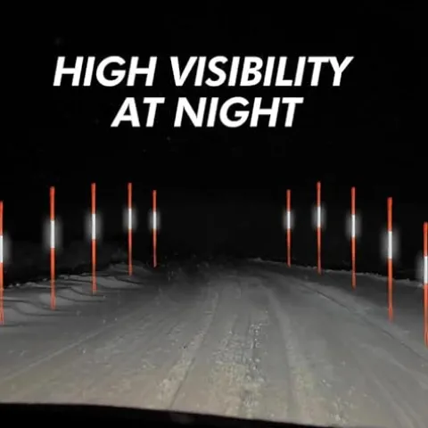 DISCOUNT SNOWSTAKES .COM 4ft Pro Snow Stakes Driveway Markers Pink