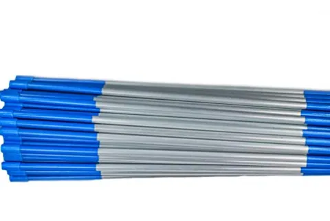 DISCOUNT SNOWSTAKES .COM 5ft Blue Pro Snow Stakes with Hi-Vis Reflective Tape Orange/Blue