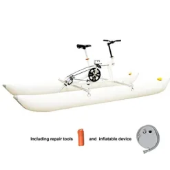 DIVTEK Inflatable Kayak Bikeboat for Lake Water Sports Banana-Waterbike