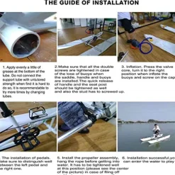 DIVTEK Inflatable Kayak Bikeboat for Lake Water Sports Banana-Waterbike