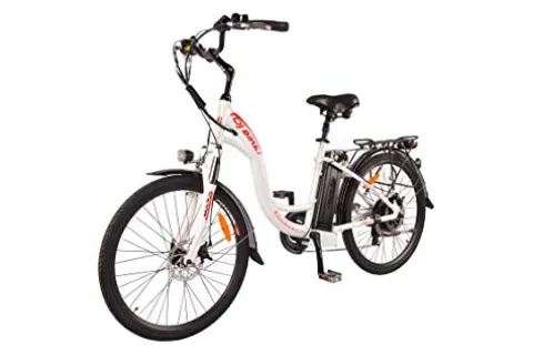 DJ Bikes City Bike 750W 48V 13Ah Step-Thru Power Electric Bicycle Pearl White B2