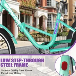 DoCred Adult Folding Tricycle 7-Speed Green