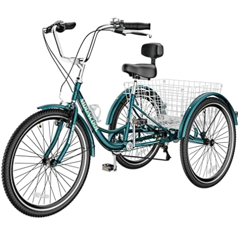 DoCred LILYPELLE Adult Tricycle 7 Speed, 3 Wheel Bike Adult Premium Blue